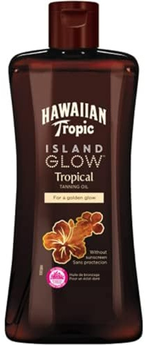 Hawaiian Tropic Island Glow Tropical Tanning Oil, kein Schutz, für Goldbräunung