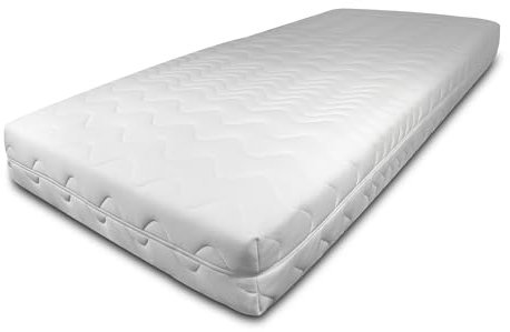 BONEX Premium Matratzenbezug Fontana 80x200 19 -21 cm hoch, Allergiker geeignet - 60 Grad waschbar - 4-seitiger Reißverschluss, Weiß