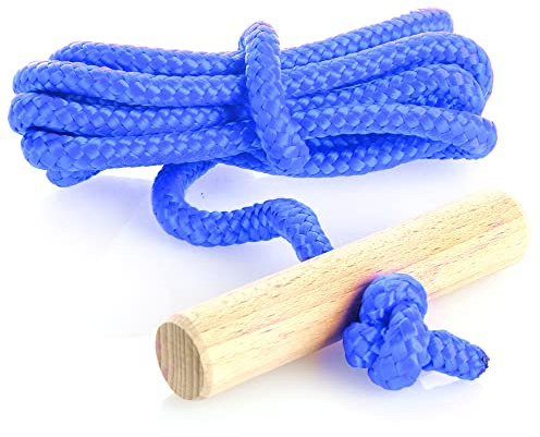 com-four® Premium Schlittenleine mit Holzgriff, extra Starkes Rodelzubehör | Made in Germany!