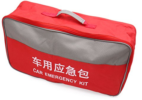 Ruilogod 42 x 23 x 13 cm rot grau Nylon Notfall Erste Hilfe Rettung Storage Beutel Tasche für Auto