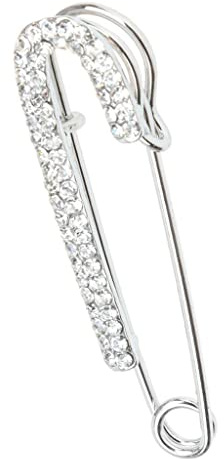 zalati Pin Broche Diamante de imitación Bufanda de Seguridad Clips Faux Crystal Joyería Plata para Faldas Suéter Bufanda Sombrero de Solapa