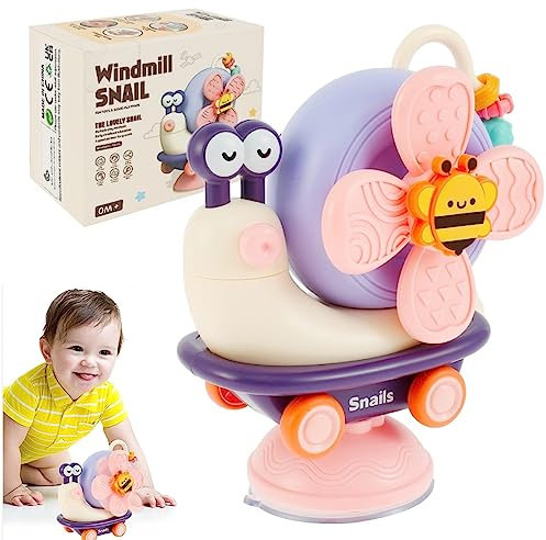 Bambebe Saugnapf Spielzeug ab 6-12 Monate, 3 in 1 Montessori Badespielzeug ab 1 2 3 Jahr, Baby Sensorik Motorikspielzeug für 7 8 9 10 Monate Jungen Mädchen Kinder Geschenke