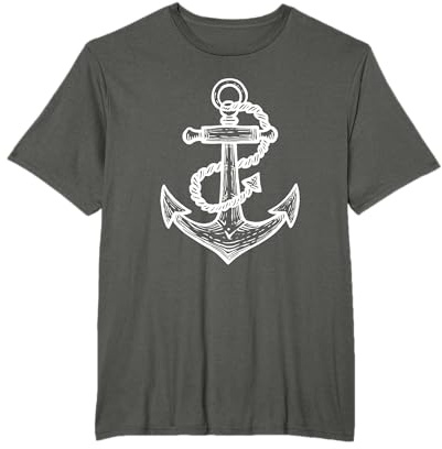 Vintage Anker maritimes Design für Kapitän Seemann T-Shirt