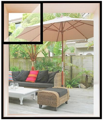 Fliegengitter Katzensicher Edelstahl, Katzennetz Fenster für Balkon Ohne Bohren mit Klettband Selbstklebend, Katzenschutz Transparent Insektenschutz Fenster für Balkon, Kellerfenster(150x200cm)