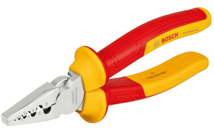 Bosch Professional VDE-Crimpzange – 180 mm (Crimpbereich von 0,25 mm² bis 16 mm², zertifiziert bis 1.000 V)