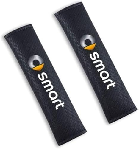 wxhzq 2 stück Auto Gurtpolster Seat Belt für Smart Fortwo Forfour 450 451 453, Auto Kohlefaser Gurtschutz Abnehmbar Sicherheitsgurt Abdeckungen Schutz Schulterpolste,A