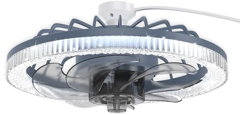 XMTECH LED Deckenventilator mit Beleuchtung & Fernbedienung Dimmbar，7 Ventilatorflügel LED Deckenlampe Ventilatorlicht, 4 Windgeschwindigkeiten Lüfterlicht für Wohnzimmer und Esszimmer