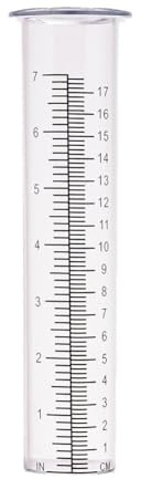Regenmesser, 17,8 cm Kunststoff-Regenmesser, Ersatzrohr, frostsicher und rissfest, Outdoor-Regenmesser, genaue Regenmesser für den Außenbereich für Terrasse, Rasen und Garten