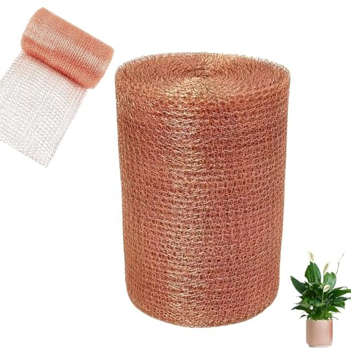 ClcIosis 1 Stück Kupfernetz Gegen Schnecken, Schneckenzaun 12.7cm X 10m Kupferdraht Gegen Schnecken, Schneckenzaun Kupfer Für Pflanzenschutz Für Garten Und Haus