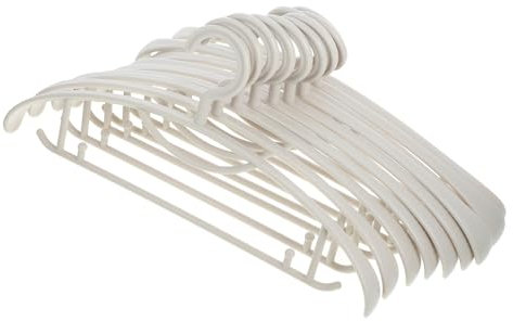 Sosoport 10pcs Widened Slip Plastic Clothes Hangers for Wardrobe Traceless Multi-function Coat Hanger for Home Use
