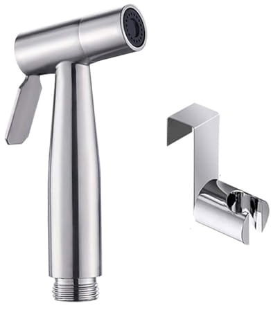 Hand Held Bidet Sprayer Premium Stainless Steel Sprayer Bidet Spray Head for Toilet, Hand Bidet Sprayer for Toilet with Hooks