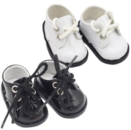 FUNOMOCYA 2 Pares de Zapatos Deportivos de Cuero para Muñecas de 20cm, Accesorios Decorativos Prácticos para Juguetes y Casas en Miniatura