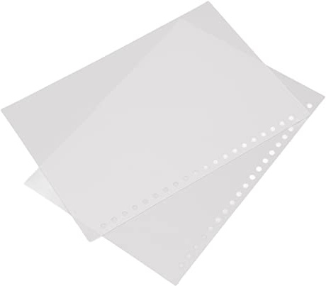 Pssopp Bokbindningsomslag, PP-plastskydd med 20 Hål, Genomskinligt A5-presentationsomslag för Rapporter och Anteckningar (Vit)