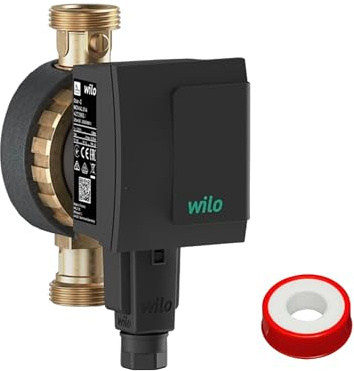 Bandloo Set Wilo-Star-Z NOVA 1.0/1.0 A – Zirkulationspumpe für Warmwasser mit Teflonband, Komplettset für Trinkwasseranlagen (Set Wilo-Star-Z NOVA 1.0 A (mit Ventilen))