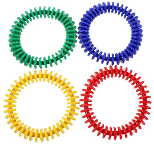 KICHOUSE Set 4 Anelli da Immersione per in Materiale Plastico Morbido Giocattoli Subacquei Colorati per Allenamento Nuoto in Piscina Accessori Sicuri e Resistenti per attività Acquatiche
