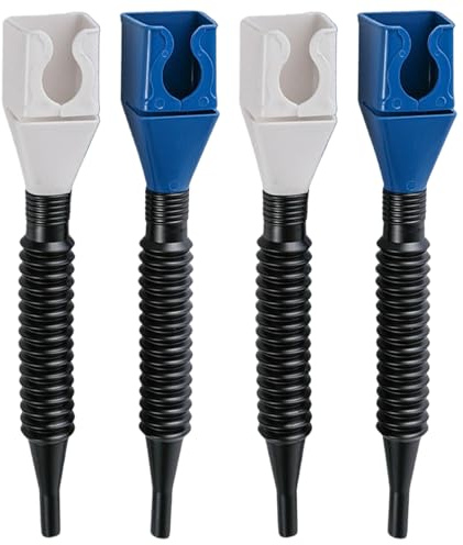 4 embudos automotrices retráctiles de plástico para aceite, embudo a presión para coche, herramienta de drenaje flexible para gasolina, combustible, transferencia de agua