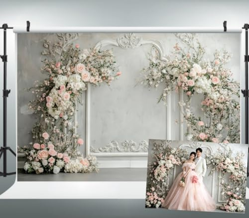 WaW, 3 x 2,5 m, scatola fotografica per matrimonio, elegante decorazione da parete, in tessuto, per ritratti