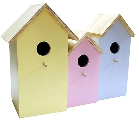 Natures Market BFNEST2 - Caja Nido de Madera 3 en 1, Transparente, 33 x 25 x 13,5 cm