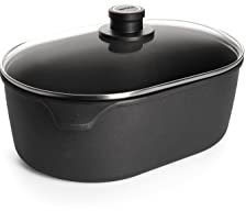 Woll Nowo Titanium Bräter mit Glasdeckel in Box - Induktiv -, 32 x 22 cm, 12 cm hoch, 6.0 Liter - Geeignet für alle Herdarten