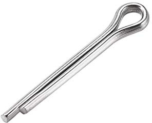 sourcing map 30Stk.Geteilter Splint 2mm x 14mm 304 Edelstahl 2 Zinken Schlüssel Silber