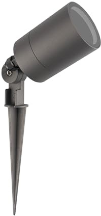 Ledvion IP65 Utomhus strålkastare med markspotlight, GU10-sockel, 2 meter, antracit