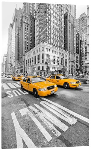 Posterlounge New York Yellow Cab Acrylglasbild von Marcus Klepper 40 x 60 cm Gelb Wandbilder Wanddeko