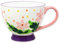 The Leonardo Collection Lesser & Pavey Ceramic Teacup Footed Mug Footed Mug for Tea & Coffee | Lavender & Bees Cosmos Coffee Mug & Tea Cups for Home, Office or Shops - Lynsey Johnstone