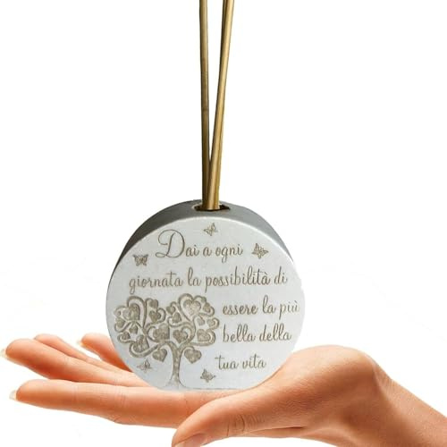 Regalami 10 bomboniere utili cm 6x6 in Pietra, Realizzato artigianalmente, Made in Italy. per Battesimo, Prima Comunione, Cresima, Matrimonio (10)