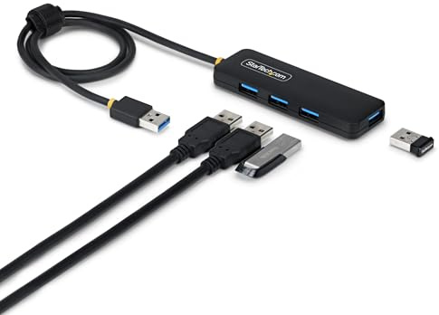 StarTech.com Hub USB-A de 4 Puertos - 5 Gbps - Concentrador USB-A a 4 Puertos USB-A Portátil