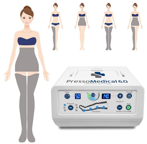 MESIS PressoMedical 6.0 FOUR4 a 4 camere d'aria Pressoterapia Medicale: dotazione Advance (con 2 gambali + Kit Slim Body)