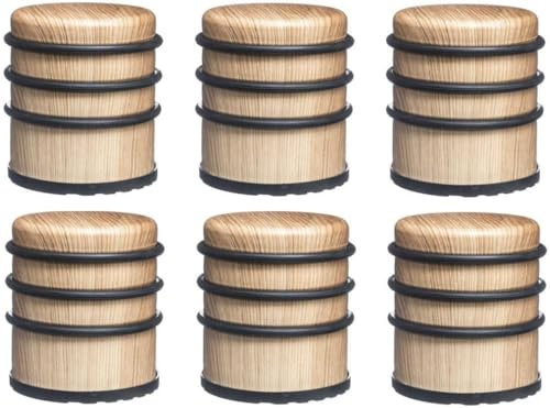 Lot de 6 stop-portes - Solide & Pratique - Effet Boix naturel