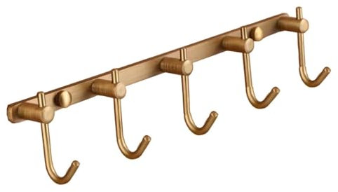 Türhänger, Wandhaken, Garderobenleiste zur Wandmontage, 4 Haken Metall-Kleiderhakenleiste for Aufhängen von Kleidung, Hüten, Handtüchern, Geldbeuteln, Bademänteln im Badezimmer, Eingangsbereich, Schla