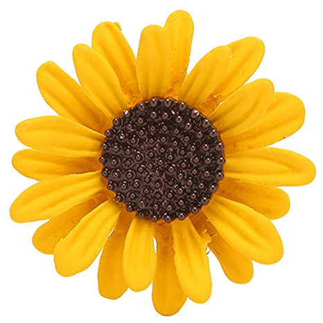 Wakects Sonnenblumen-Anstecknadel, Legierung, Einzigartige Damen-Broschen, Anstecknadel, Kleidungszubehör für Kleid, Sonnenblumen-Brosche, DIY-Sonnenblumen-Anstecknadel für Mädchen und