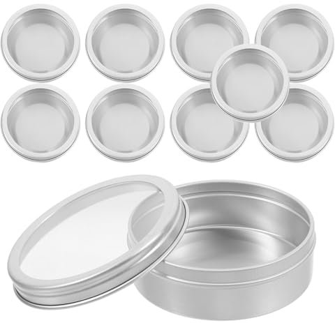iplusmile 10pezzi Contenitori Trasparenti Con Coperchio Per Caffè Tè e Spezie Scatole Leggere e Resistenti Per Conservazione Sicura Di Alimenti e Oggetti Vari