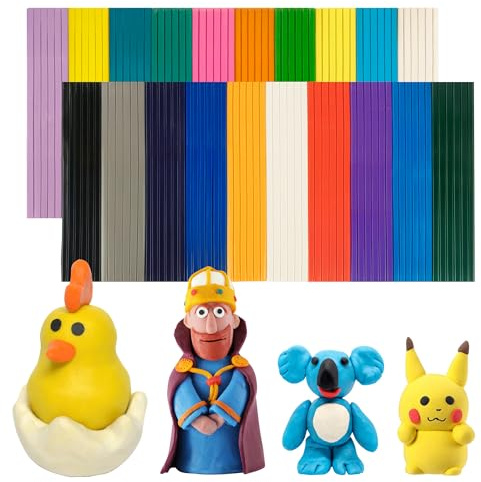 Pack of 20 Modelling Clay - Assorted Colours Molding Clay for Kids, Clay for Slime, Creative Art Crafts for Adults, Messy Play, Kids Activity Packs, Gifts for Age 3 4 5 6 7 8+ Year Old Boys Girls