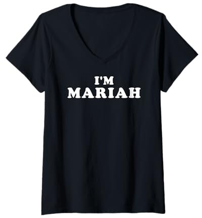 Damen I'm Mariah, My Name Is Mariah, I am Mariah, Personalisiert T-Shirt mit V-Ausschnitt