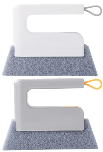 Cepillo De Limpieza De Ranuras Para Ventanas - Limpiador De Rieles Para Ventanas Con 4 Capas De Estropajo | Cepillo Multifuncional Para Espacios De Baño Con Mango | Limpiador De Grietas Reutilizable P