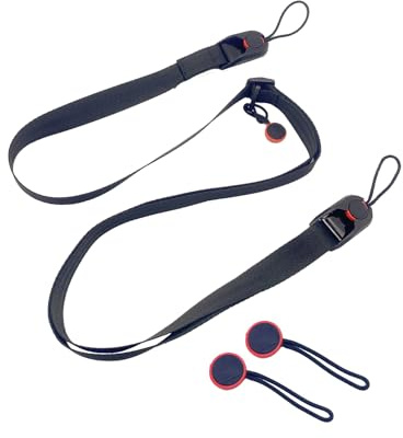 JUKOTA Correas Cámaras,Longitud ajustable 48-152 cm,Puede Lavar Cámara Correa para el Cuello,Correa Cuello de Cámara,Correa para Muñeca,Correa de Videocámara Hombro,Negro,Viene con dos colas de tiro