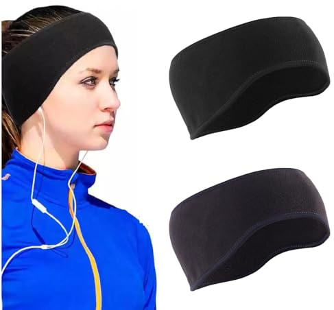 2 delar öronvärmare pannband för män kvinnor, vintersport pannband, heltäckande öronmuffar, värmevärmare för sport, löpning, cykling, kallt väder utomhusaktiviteter