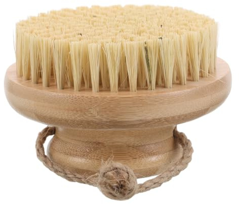 FRCOLOR Spazzola Esfoliante per Corpo in Bambù e Sisal Rimozione della Morta per Doccia e Uso Asciutto Pulizia Profonda per Donne e Uomini