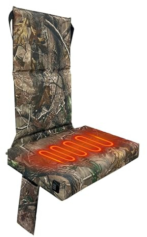DriKou Tragbares beheiztes Sitzkissen, 3 Temperaturen, USB-Jagd-Sitzkissen für Outdoor-Aktivitäten, Camping, Wandern (Tree Camo)