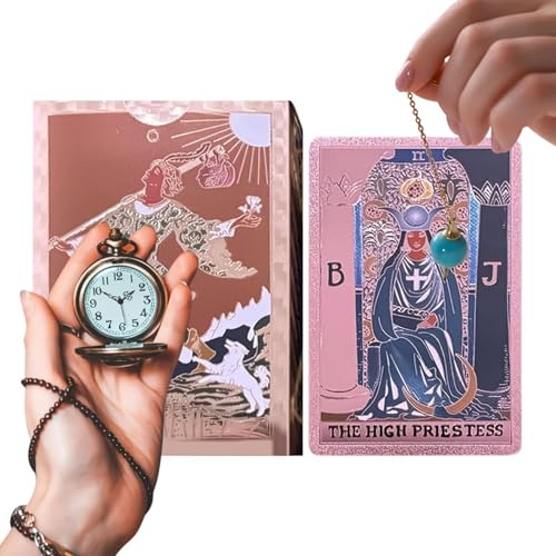 Tarot Cards, 78-Sheet Fortune Deck, Tarot Cards with Guidebook, Celestial Deck with Illustrations, Divination Game Accessories, for Beginners Women Kids Party Home Picnic