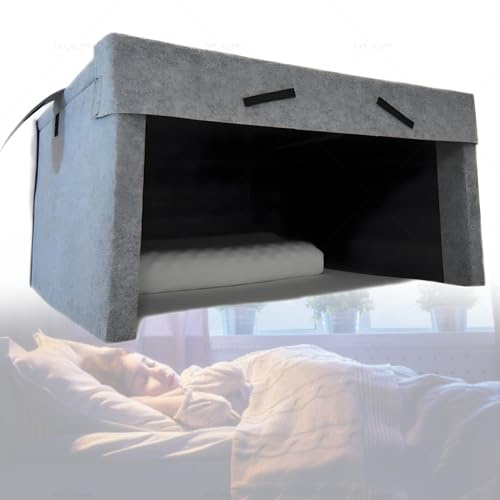 DPLXQPP Soundproof Sleeping Pod for Adults,Noise Cancelling Bed Tent with 40mm Thick Soundproofing Cotton,Portable Blackout Canopy for Privacy,Foldable Sleep Enclosure for Dorm Room Home Office