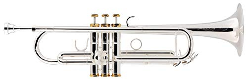 Lechgold TR-18S Bb-Trompete versilbert - Versilberte Trompete in Bb - Aus Messing - Schallbecher-Ø: 124 mm - Edelstahl-Ventile - ML-Bohrung: 11,68 mm - Inkl. Leichtkoffer