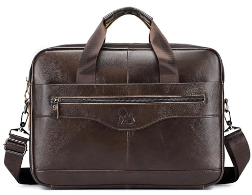Läder axelväska kurirväska för män kvinnor resor utomhus affärer kontor väska laptop pack crossbody sling väska dagväska kaffe