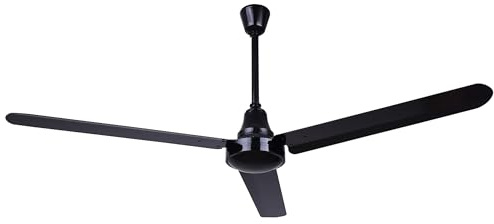 Canarm CP60DW10N 60-Inch Industrial DC Ceiling Fan, High-Performance Weatherproof, Black, Downrod Mount, Energy-Efficient for Large Indoor & Outdoor Spaces