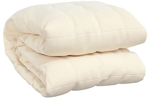 vidaXL Manta con Peso Tela Color Crema Claro 122x183 cm 5 kg