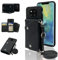 ELISORLI Phone Cover for Huawei Mate 20 Pro Wallet Case with Crossbody Shoulder Strap and Leather Stand Credit Card Holder Flip Purse Cell Accessories Hawaii Mate20Pro Mate20 20Pro Girls Women Black