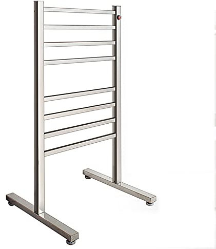 Calentador de toallas eléctrico de pie, toallero con calefacción para baño, toallero con calefacción de acero inoxidable de 8 barras montado en la pared, estante de secado termostático,A Interesting
