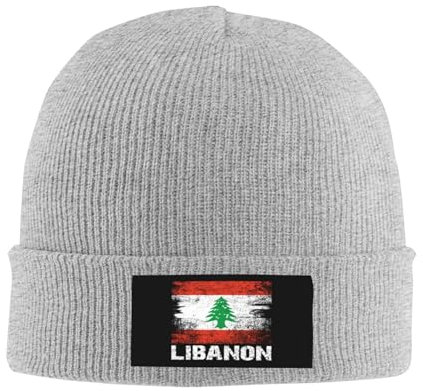 550 Cuffed Plain Hat Lustige Libanesische Flagge Libanon Wintermütze Unisex Winter Hüte Einstellbare Laufmützen Für Herren Sports Damen